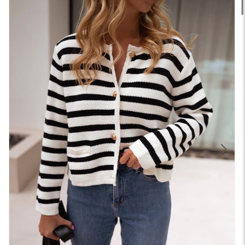 Striped Jeanne Cardigan